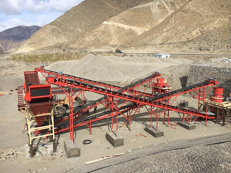 湖北时产100吨砂石制砂机生产线现场